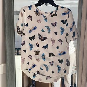 Equipment butterfly silk top!